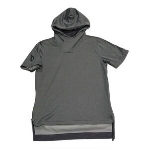 Adidas Damian Lillard Dame Gray Short Sleeve Basketball Hoodie Sweatshirt Mens M